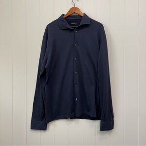 Ermenegildo Zegna Dark Blue Shirt cashco Men’s XXL shirt excellent condition
